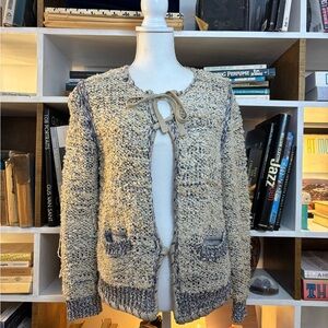 Chloe Cream and Gray Sweater